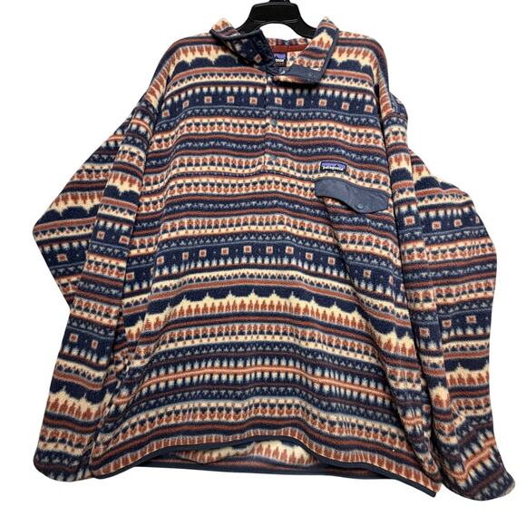 Patagonia Synchilla Snap-T Pullover Sweater Men's XL Cottage Isle El Cap Khaki - Picture 2 of 6